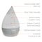 Crane Usa Drop Ultrasonic Cool Mist Humidifier, 1 Gallon, Gray EE-5301GR - alternate 4